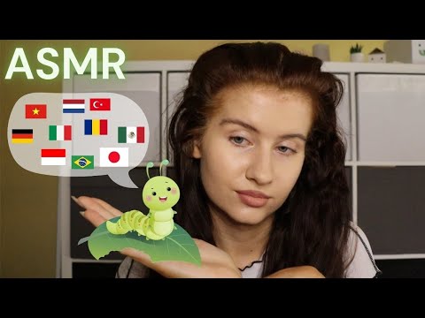 ASMR telling you a BEDTIME STORY in different LANGUAGES - the hungry CATERPILLAR 🐛