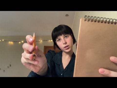 drawing you asmr - measuring and sketching