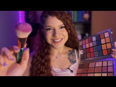 ✨ASMR✨Sua amiga te maquiando para o casamento 🌹 Atenção pessoal, toques na tela, etc