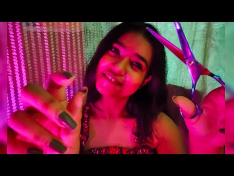 INDIAN ASMR|SPRITUAL HEALING-REMOVING NEGATIVE ENERGY❌|LAYERED SOUNDS of (snipping+lotion+brushing)