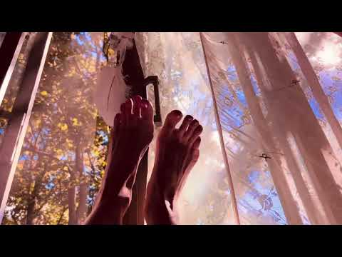 ASMR more bare feet and feathers