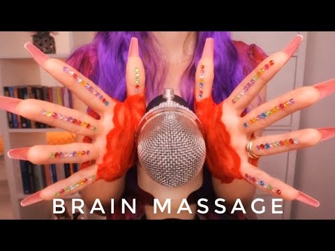 ASMR BRAIN Massage 🌟 Ear Massage, Mic Scratching, Mic Tapping, Sponge Triggers, Combs Scratching,
