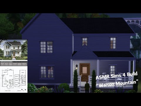ASMR Sims 4 Speed Build - Walton Mountain (softly spoken)