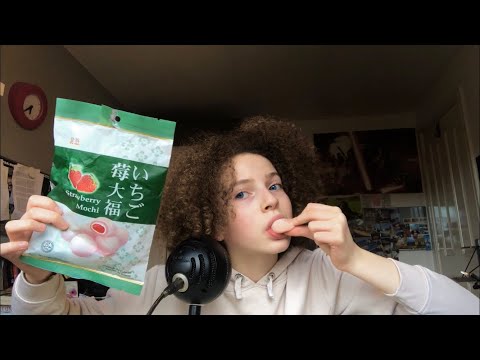 ASMR | Eating Strawberry 🍓 Mochi