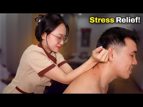 ASMR 🔥 She’s an Expert at Stress Relief! Intense Back & Foot Massage