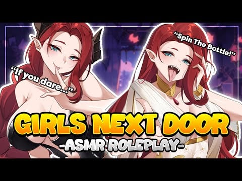 Playing Spin the Bottle with Possessive Twins on Halloween | ASMR Roleplay