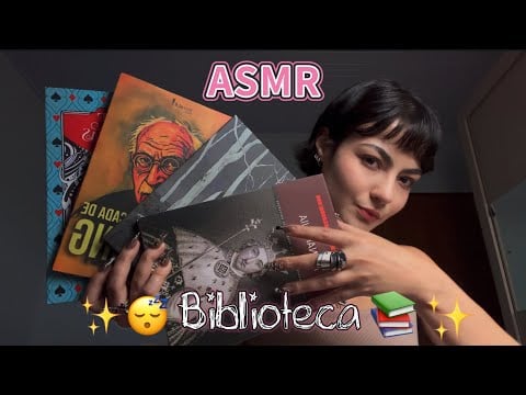 ASMR - Biblioteca/Livraria 📚🤓 (Book Tapping, Sons de Páginas, Sussuros e Fala Suave)