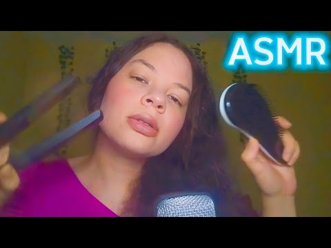 ASMR: FAZENDO CHAPINHA NO CABELO + PENTEANDO ATÉ VOCÊ DORMIR 💤