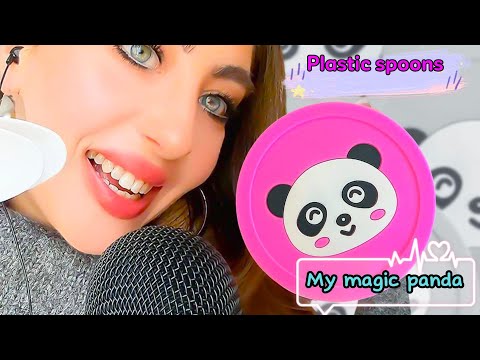 ASMR | Plastic Spoons & My Magic Panda Tapping | Intense&Soft | Triggers galore for deep relaxation