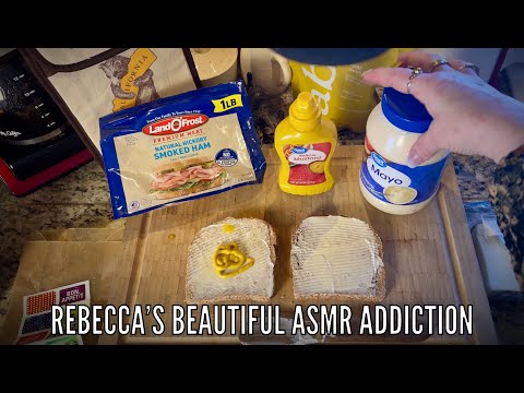 ASMR~ A little slice of home! (Soft Spoken version) Making a sandwich & Brewing Coffee!