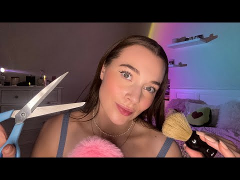 ASMR Giving You a Haircut (Scissor Sounds, Brushing Your Face) 💇🏼‍♀️✂️