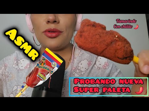 ASMR |NUEVA PALETA GIGANTE| SUPER RELAJANTE #asmrsounds #mukbang 