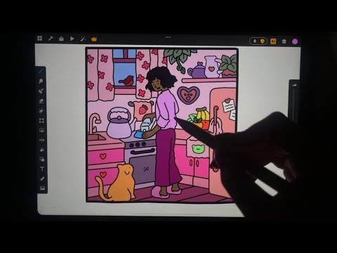 ASMR coloring on my iPad (sounds like paper)