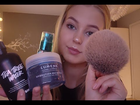 ASMR Suomi Spa Roleplay! Kosteuttava kasvohoito♡ litinää, kasvojen sivelyä...