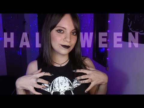 ASMR - Scratching em camisetas de terror 💀 (especial de halloween)