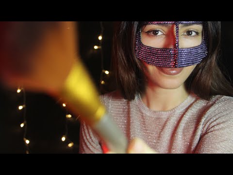 ASMR Brushing Your Face and MIC - Slow Breathing - Layered Sounds 💤😴 Intense Relaxation - NO TALKING