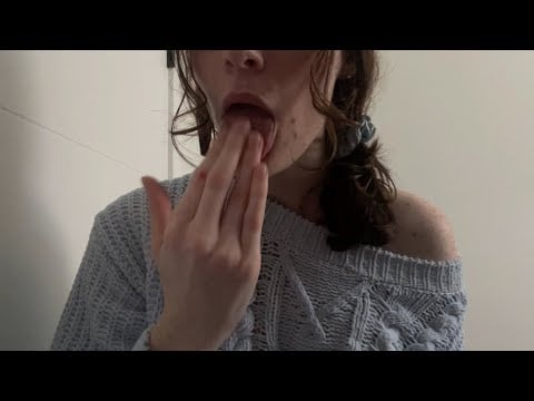 ASMR spit painting 🎨👅 chaotic mouth sounds & hand movements (FAST & UNPREDICTABLE)