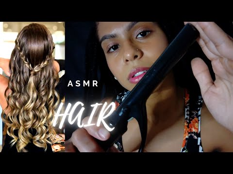 ASMR FAZENDO PENTEADO EM VOCÊ | BABY LISS no seu CABELO