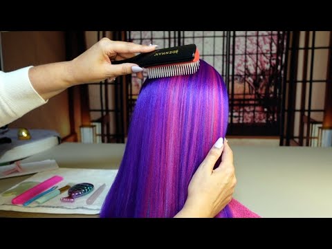 ASMR Mesmerizing Hairplay, Hair Brushing & Neck Shaving (Whispered)