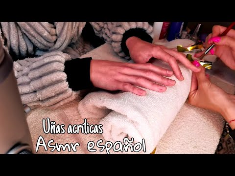 Haciendole acrílicas a mi hermana | ASMR Español