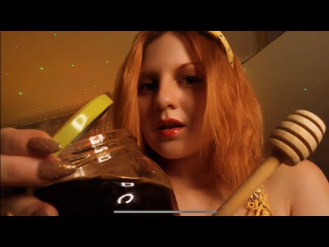 АСМР 🍯 СПА ДЛЯ ТВОЕГО ЛИЧИКА: Медовый массаж лица, шеи/Delightful HONEY treatment: Satisfying ASMR