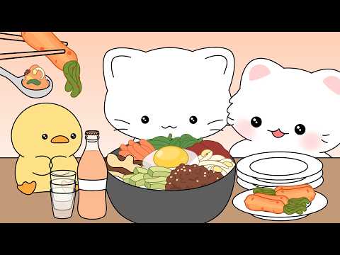 Bibimbap Mukbang With Cuppacat's Childhood Friend