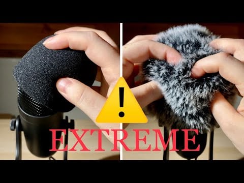 ASMR|⚠️EXTREME⚠️FAST AGGRESSIVE LOUD Pumping Scratching Rubbing Swirling Mic cover (Foam and Fluffy)