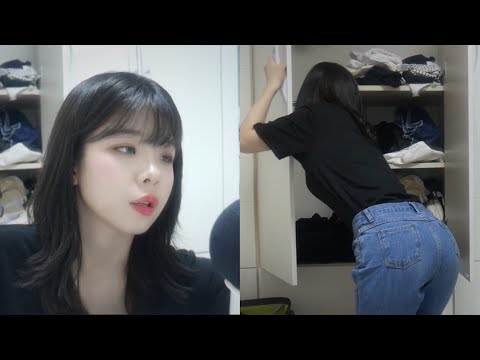 ASMR 비 오는 날, 옷장소개 하면서 도란도란 수다(초췌주의)