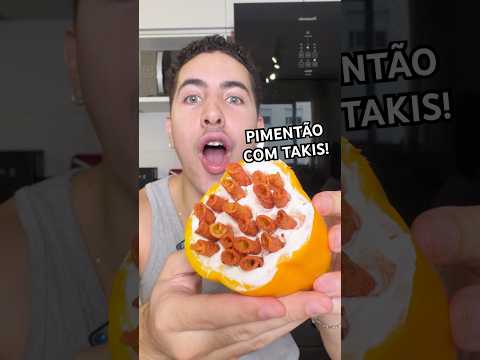 PIMENTÃO COM TAKIS E CREAM CHEESE! 🫑🔥 #asmr