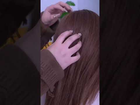 hair play with long nails #asmr #hairasmr #hairsounds #sleepaid