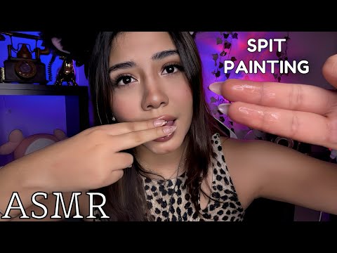 ASMR ESPAÑOL / SPIT PAINTING INTENSO y RICO + L4M0 MIS DEDOS + EXTRA RELAJANTE
