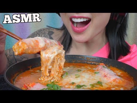 ASMR EATING CHEESY KING CRABS LEGS WITH ENOKI MUSHROOMS (EATING SOUNDS) NO TALKING | SAS-ASMR