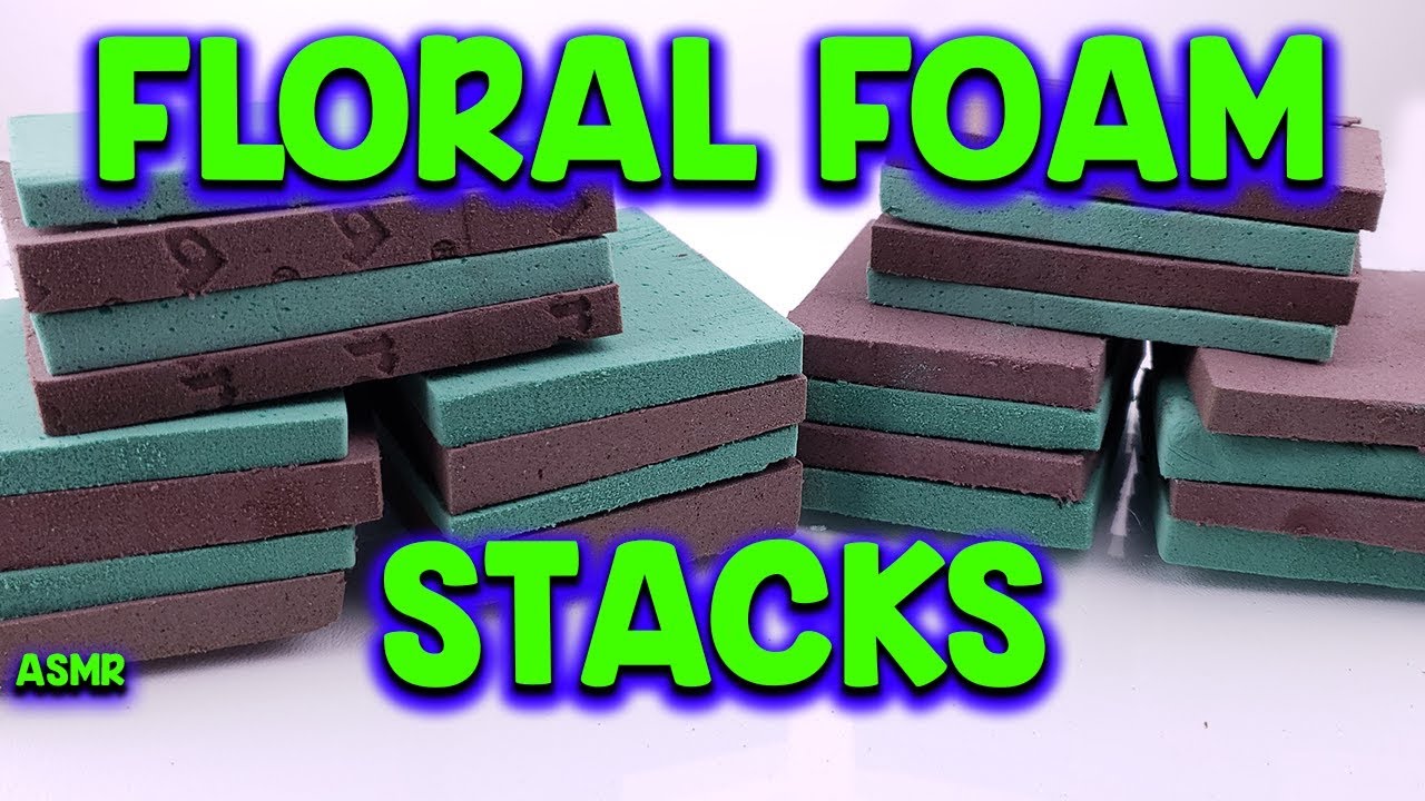 ASMR Sahara and Unsoaked Floral Foam Stacks - Satisfying Floral Foam ASMR