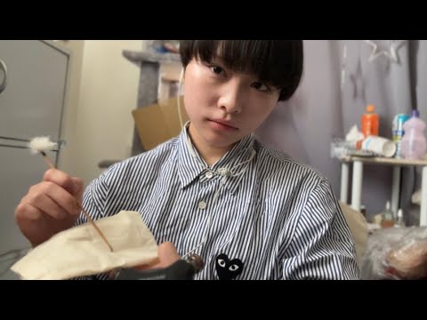 tascam タッピング音(髪切りすぎた　かわいい腕時計買った) ASMR