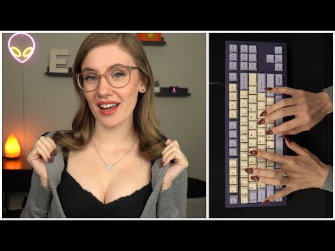 ASMR Flirty Secretary Roleplay ~ Mechanical Keyboard Typing