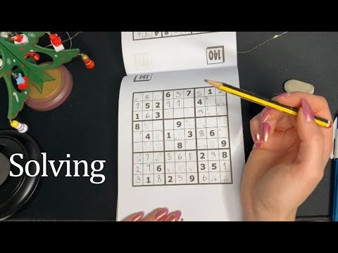 [ASMR] Sudoku Puzzle Solving | Pencil and Pen, Whisper Through