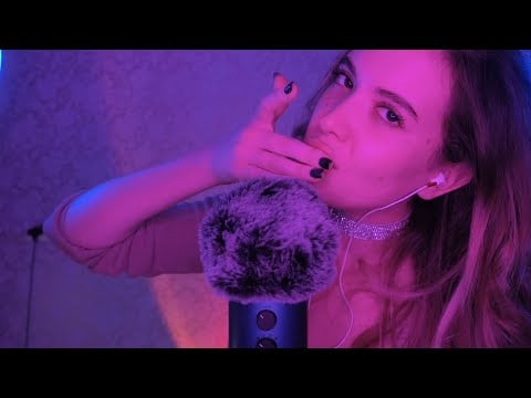 Wet ASMR Mouth Sounds 👄 (kisses,spit painting, random sounds) + Hand Movements