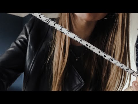 ASMR ✨ - measuring you | personal attention | leather jacket