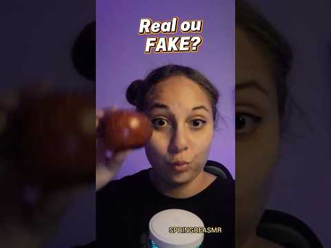 ASMR | 🍎 Real ou fake? 🍎 Me conte nos comentários #shorts