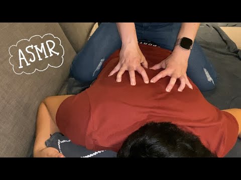 ASMR⚡️Most relaxing back massage on shirt! (LOFI)