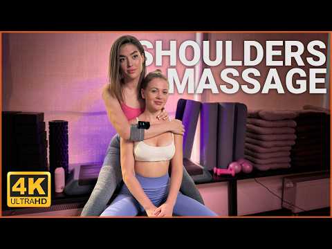 ASMR Sport Shoulders Massage on Fitball by Liza Masseur