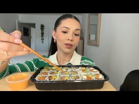 ASMR Chatty Sushi Mukbang 🍣