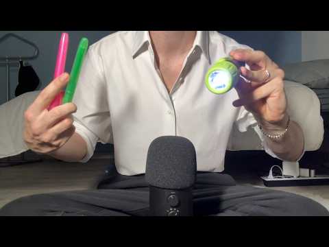 ASMR Follow my instructions / light triggers, eyes closed, breathing exercise, focus test