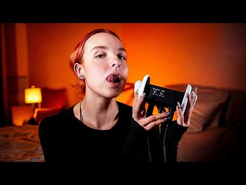 🧡 ASMR 3h Mouth Sounds 3Dio for Relaxing Sleep 😴 No Talking 🤫 | Soft Breathing (L to R)