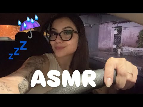 ASMR no carro com chuvinha