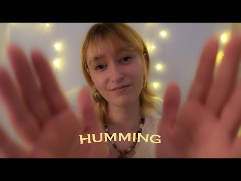 Lofi ASMR | Humming while caressing / touching your face, hand movements