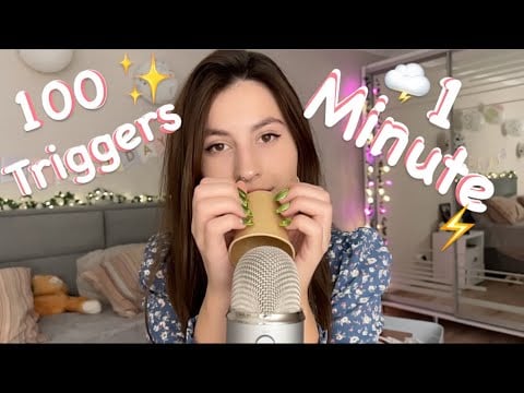 Asmr 100 triggers in 1 minute (shorts version) 1 minute asmr 😴 #asmr #asmrtriggers