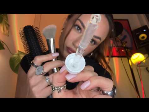 [ASMR] giving you a fast & aggressive makeover (makeup, nails, hair & skin care) 