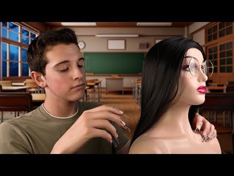 ASMR Sweet Guy Gives You the Shivers in Class (x marks the spot)