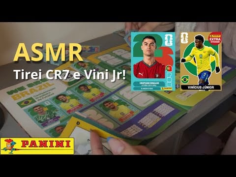 ASMR| COLANDO FIGURINHAS NO ÁLBUM DA COPA 2026 🏆🇧🇷